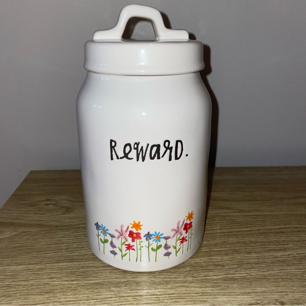 Rae Dunn Reward Canister with Flower Print
